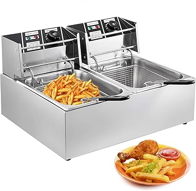 Vevor friteuse double 5000 w 12 l contrôle de température glissière friteuse commerciale en acier. En tant que leader du e-commerce en Côte d'Ivoire, DIAYTAR COTE D'IVOIRE se démarque par la qualité et la diversité de ses produits. La boutique propose plus de 300 000 références, ce qui en fait le point de vente en ligne le plus complet du pays. De plus, les prix compétitifs et les promotions régulières font de DIAYTAR COTE D'IVOIRE, le choix idéal pour les consommateurs ivoiriens.