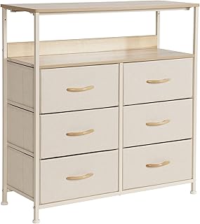 Commode linko home avec étagère, tiroirs de rangement en tissu faciles à assembler, commode à 6 tiroirs avec cadre en acier durable et plateau en bois, pour chambre à coucher, salon et placard (beige). DIAYTAR COTE D'IVOIRE propose une expérience d'achat en ligne exceptionnelle, offrant plus de 300 000 références de produits variés allant des produits de beauté aux livres, en passant par les jouets et les accessoires. Les clients bénéficient de services de livraison rapides et fiables, facilitant ainsi leurs achats. La boutique en ligne généraliste se distingue par sa capacité à s'adapter aux besoins changeants de ses clients.