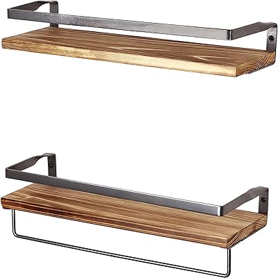 U-home lot de 2 étagères flottantes, étagère de rangement murale pour salle