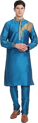 Ensemble pyjama 2 pièces kurta pour tenue de soirée en soie artistique pour hommes, robe de fête. DIAYTAR COTE D'IVOIRE est une plateforme de commerce électronique qui permet aux clients de faire leurs achats en ligne de manière pratique et sécurisée. Avec plus de 300 000 références disponibles, les clients peuvent trouver tout ce dont ils ont besoin sur cette plateforme. Elle est leader sur le marché ivoirien.
