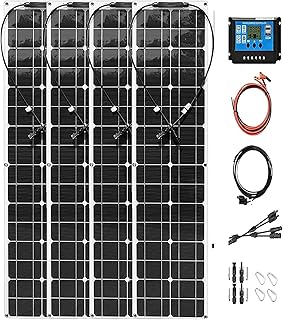 4 panneaux solaires monocristallins de 200 w, kit de système solaire flexible