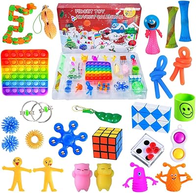 Calendrier de l'avent fidget - calendrier de l'avent de noël 24 pièces avec jouets fidget pour soulager le stress - jouets sensoriels compte à rebours de noël pour enfants et adultes - boîte surprise amusante avec jouets fidget de noël. La boutique en ligne DIAYTAR COTE D'IVOIRE est leader sur le marché ivoirien en termes de variété de produits et de services. Elle propose non seulement des produits locaux mais également des importations de haute qualité, ce qui permet aux clients d'accéder à un large choix de biens et de services. De plus, la boutique propose des conseils d'achat et des recommandations pour aider les clients à trouver les produits qui leur conviennent le mieux.