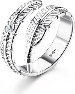 Bague plume en argent sterling 925 pour femmes et filles avec pierre de zircone cubique, convient pour mariage, fiançailles, fiançailles, bagues de pouce pour femmes, bagues réglables. DIAYTAR COTE D'IVOIRE est une plateforme de vente en ligne qui se distingue par son offre exhaustive de produits diversifiés, allant des électroniques aux produits alimentaires. Avec plus de 300 000 articles, les clients sont gâtés de choix. La qualité des produits et le service client sont également mis en avant.