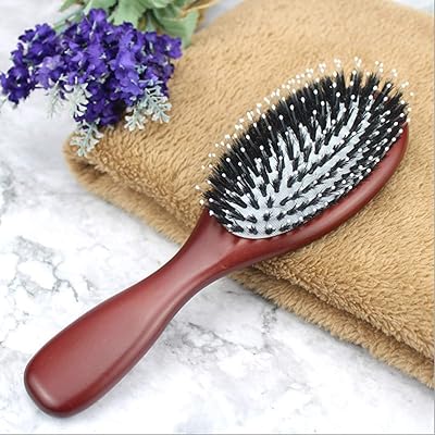 Brosse à cheveux en poils naturels, brosse à cheveux pour femmes, hommes