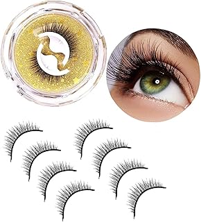 4 paires de faux cils autocollants réutilisables, sans eye-liner ni colle, faciles à