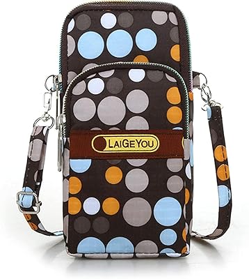 Elecdon petit portefeuille en lin pour téléphone portable, mignon mais spacieux, sac à