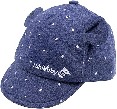 Casquette de baseball brodée eriso pour nouveau-né garçon en coton bleu