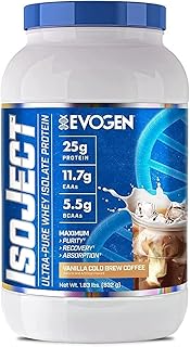 Evogen isoject ultra pure whey isolate protéine vanille café infusion à froid 26