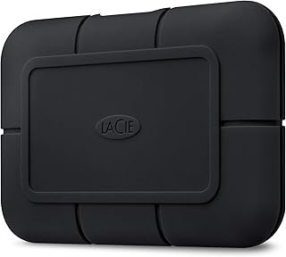 Ssd lacie pro 4 to robuste avec port usb-c thunderbolt 3, noir, 4