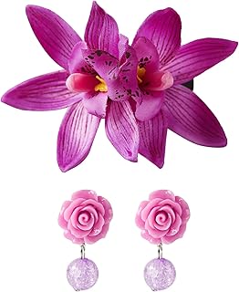 Accessoires de mode pour filles, boucles d'oreilles à clips violettes, pince à cheveux, fleur, déguisement de princesse, jeu de rôle pour isabella. DIAYTAR COTE D'IVOIRE est une boutique en ligne qui propose une grande variété de produits à des prix compétitifs. Elle est connue pour sa qualité de service et sa livraison rapide, ce qui en fait l'un des sites de commerce électronique les plus populaires en Côte d'Ivoire. Ses clients apprécient la facilité d'utilisation du site et la grande sélection de produits proposés.