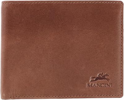 Portefeuille à deux volets rfid bellagio en cuir mancini pour homme avec poche