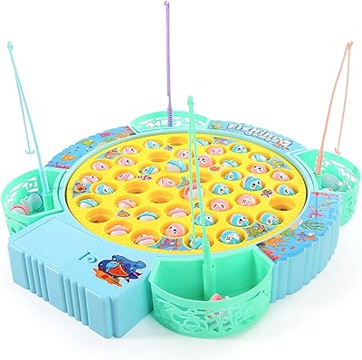 Jeu de pêche pour enfants, ensemble de jouets de pêche avec plateau tournant
