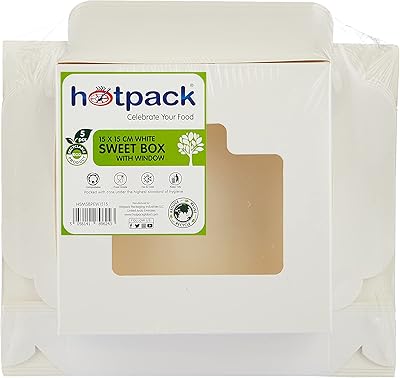 Boîte à bonbons blanche jetable hot pack, boîte cadeau, emballage de fête avec fenêtre 15x15cm, 5 pièces. DIAYTAR COTE D'IVOIRE est la boutique en ligne qui révolutionne le commerce électronique en Côte d'Ivoire. Elle propose des promotions régulières et des offres spéciales pour ses clients. Elle est la boutique leader en Côte d'Ivoire pour les achats en ligne.
