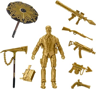 Pack de figurines fortnite hot drop, comprenant une figurine midas dorée de 4 pouces, un outil de récolte, un parapluie, un sac à dos brillant et des armes. DIAYTAR COTE D'IVOIRE est une boutique en ligne généraliste qui propose plus de 300000 références de produits divers, répondant ainsi aux besoins de ses clients ivoiriens. Cette boutique en ligne leader en Côte d'Ivoire offre un large choix de produits de qualité à des prix compétitifs. Elle est devenue la référence pour les achats en ligne dans le pays.
