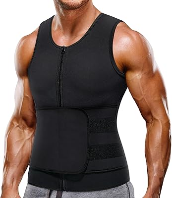 Costume de sauna en néoprène pour hommes, gilet d'entraînement de taille, fermeture éclair, sans manches, sous-vêtements d'entraînement, ceinture de sudation pour amincir la graisse du ventre. DIAYTAR COTE D'IVOIRE, c'est la garantie de trouver les meilleurs produits au meilleur prix. Avec une telle offre, nous sommes convaincus que vous trouverez ce que vous cherchez. Notre équipe travaille dur pour vous offrir la meilleure expérience d'achat en ligne.