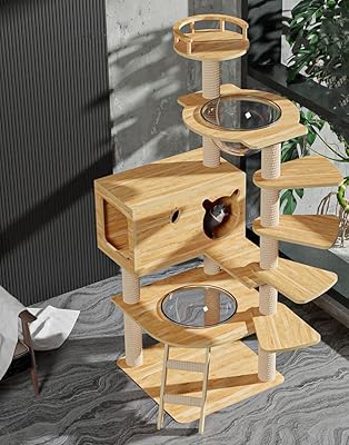 Grand arbre à chat à plusieurs niveaux, lit pour chat avec griffoirs