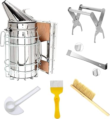 Kit de fournitures apicoles pour apiculteur, ensemble de brosses pour fumoir d'abeilles