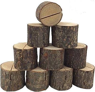 10 pièces en bois notes photo cartes de visite porte-carte postale créatif maison
