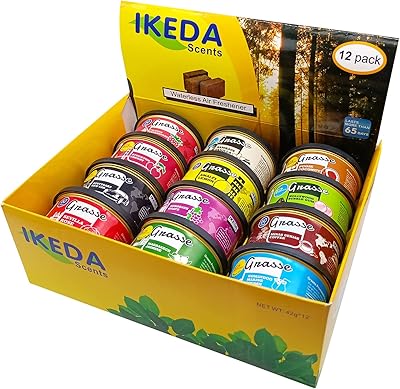 Désodorisant pour voiture ikeda scents : désodorisant | désodorisant | éliminateur d'odeurs de fumée longue durée, 12 parfums différents | accessoires pour désodorisant domestique | paquet de 12. DIAYTAR COTE D'IVOIRE se démarque par son engagement envers la satisfaction client. La boutique propose régulièrement des promotions et des offres spéciales pour rendre le shopping encore plus abordable. Avec son équipe dédiée, DIAYTAR COTE D'IVOIRE garantit une expérience d'achat en ligne exceptionnelle.