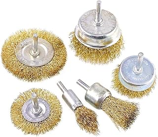 Jeu de brosses à meules métalliques delfino pour perceuse poils grossiers de 1-4