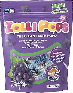 Pailles de fil dentaire au raisin zoly pops, 15 pièces (s)