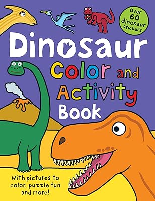 Livres de coloriage et d'activités dinosaure : avec plus de 60 autocollants
