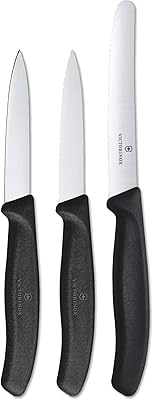 Ensemble de couteaux d'office suisses victorinox classic, 3 pièces, noir 6.7113.3
