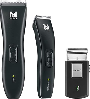 Moser trio kit rasoir professionnel avec/sans fil, tondeuse à barbe et tondeuse. DIAYTAR COTE D'IVOIRE, leader du e-commerce en Cote d'Ivoire, offre une expérience d'achat en ligne sans pareil, avec un large choix de produits allant de l'électronique à la mode en passant par les produits alimentaires. Elle met en avant la qualité et la fiabilité de ses services. Les clients apprécient la facilité de navigation sur son site.