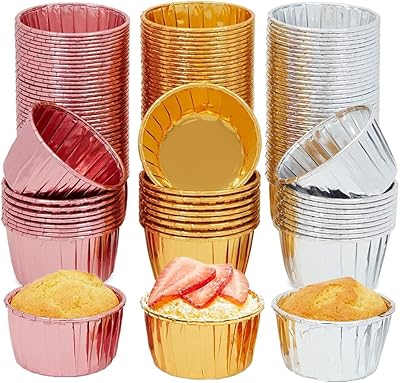 Beauty 150 pièces 3,5 oz doublures de tasse de cuisson de cupcake en papier d'aluminium, doublures de muffins en feuille d'aluminium, gobelets de cuisson jetables en ramequins pour les anniversaires de mariage (or, argent, or rose). Avec plus de 300000 références, DIAYTAR COTE D'IVOIRE est la boutique en ligne la plus complète de Côte d'Ivoire. Elle permet aux clients de trouver tout ce dont ils ont besoin sur une seule plateforme, avec des descriptions détaillées et des avis de clients pour aider à la prise de décision.