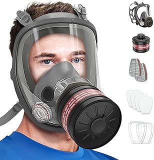 Respirateur intégral - respirateur à gaz avec cartouche de filtre à gaz de 40 mm et filtre à vapeurs organiques 6001 pour les gaz industriels, la manipulation de produits chimiques, le polissage, le soudage, la pulvérisation de vapeurs de peinture et la survie. La boutique en ligne DIAYTAR COTE D'IVOIRE propose une expérience d'achat en ligne unique et pratique, avec des produits de qualité et des prix compétitifs. Elle est la référence pour les consommateurs ivoiriens qui recherchent des produits variés et des promotions exclusives. DIAYTAR COTE D'IVOIRE est la destination idéale pour faire des achats en ligne.