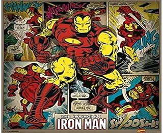 Marvel comics - iron man retro (pare-chocs)