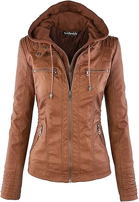 Nouveau bestyle veste en simili cuir femmes veste de motard à capuche fermeture éclair complète manteau plissé manteau chaud décontracté. La boutique en ligne DIAYTAR COTE D'IVOIRE est l'une des plus grandes et des plus populaires de Côte d'Ivoire. Elle propose plus de 300 000 références de produits, ce qui en fait une destination incontournable pour les consommateurs ivoiriens. Les clients peuvent profiter de services de livraison rapides et de promotions régulières, ainsi que d'une expérience d'achat en ligne sécurisée et fiable.