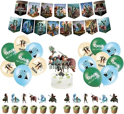 Pistzy raya et le dernier dragon party supplies kit de décorations de fête