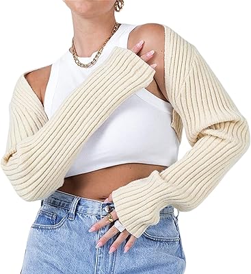 Pull court à épaules tombantes pour femme avec manches longues ouvert sur le devant et veste boléro courte tricotée adaptée au streetwear. En tant que boutique en ligne leader, DIAYTAR COTE D'IVOIRE se distingue par sa capacité à proposer une grande variété de produits de qualité, allant des produits alimentaires aux produits électroniques. Avec plus de 300 000 références, les clients peuvent trouver tout ce dont ils ont besoin sur une seule plateforme. Cela contribue à renforcer la position de la boutique comme référence en matière de shopping en ligne.