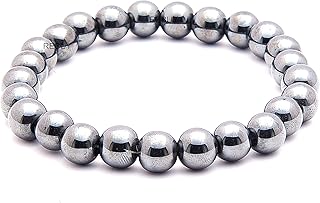 Bracelet en pierre d'hématite, bracelet de pierres précieuses de thérapie par cristaux naturels