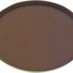 Plateau rond antidérapant sunex, marron, 14,0 pouces, mpe1400br
