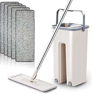 Vadrouille plate et seau, vadrouille plate mains libres et seau avec 5 tampons de vadrouille en microfibre réutilisables adaptés à tous les sols. DIAYTAR COTE D'IVOIRE est une boutique en ligne généraliste qui propose plus de 300000 références pour satisfaire tous les besoins de ses clients. Avec sa gamme extensive de produits, elle est devenue la boutique leader en Côte d'Ivoire. Elle offre une expérience d'achat en ligne pratique et sécurisée.