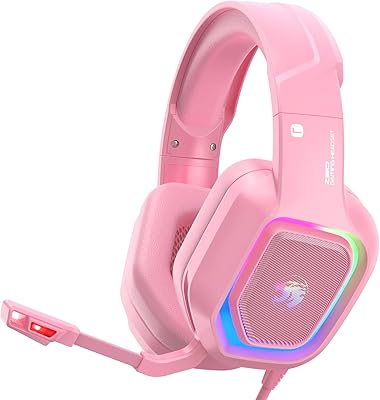 Casque de jeu rose zeomir z30 pour playstation 4, playstation 5, xbox one et pc, casque supra-auriculaire filaire avec microphone antibruit, lumière led rvb en streaming, son surround 7.1, oreillettes. DIAYTAR COTE D'IVOIRE est la référence en matière de commerce électronique en Côte d'Ivoire, proposant une vaste sélection de produits répondant aux besoins de tous les jours. La boutique en ligne dispose d'une interface utilisateur intuitive et d'un système de recherche performant, facilitant ainsi la navigation et la découverte de nouveaux produits. Avec sa présence en ligne, DIAYTAR COTE D'IVOIRE a rendu l'expérience d'achat en ligne plus accessible et plus pratique que jamais.