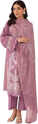 Costume brodé 2 pièces pelouse d'été non cousue-42301546 taille unique dusty