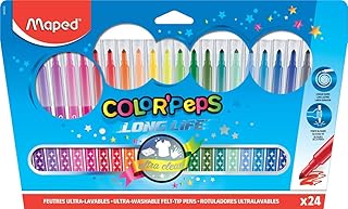 Marqueurs feutre/fibre mapped color peeps ultra-wash (paquet de 18)