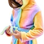 Peignoir à capuche doux dr. unicorn - cadeaux licorne pour filles