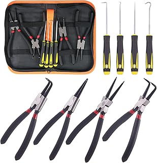 Ensemble de 8 pinces à anneaux élastiques rostark de 7 pouces, ensemble d'outils