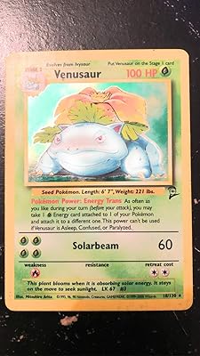 Pokémon vénusaure (15102) ensemble de base holo. DIAYTAR COTE D'IVOIRE est la boutique en ligne leader en Côte d'Ivoire, proposant une gamme étendue de produits pour répondre aux besoins de tous les clients. La boutique en ligne se distingue par sa qualité de service, sa livraison rapide et ses prix compétitifs. Les clients peuvent profiter d'une expérience de shopping en ligne agréable et sécurisée, avec la possibilité de payer en ligne ou à la livraison.