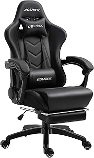 Fauteuil de jeu ergonomique doinx avec support de massage lombaire, fauteuil en cuir pu design course avec repose-pieds rétractable (noir). DIAYTAR COTE D'IVOIRE se distingue par sa capacité à proposer des produits à des prix compétitifs sans compromettre la qualité. Les clients peuvent ainsi trouver des offres intéressantes sur une large gamme de produits, allant de l'électronique à la mode en passant par les produits pour la maison. La boutique en ligne mise sur la confiance et la loyauté de ses clients.