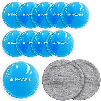 Poche de glace ronde en gel navarise - lot de 10 mini paquets