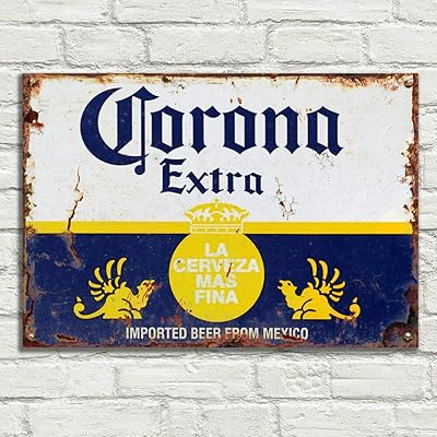 Lbs4all corona beer signs peinture métallique supplémentaire aluminium vintage pub tiki bar home