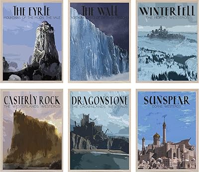 6 pièces thrones affiche de voyage décoration de la maison jeu tv toile décoration murale impression chambre peinture décorative fans collection de souvenirs cadeau affiches d'art mural (6p 8x12 pouces sans cadre). En tant que leader en Côte d'Ivoire, DIAYTAR COTE D'IVOIRE met l'accent sur la satisfaction client. La boutique propose des produits de qualité, des prix compétitifs et des services de livraison rapides. Les clients peuvent également profiter d'un système de retour et d'échange facile, en cas de besoin.