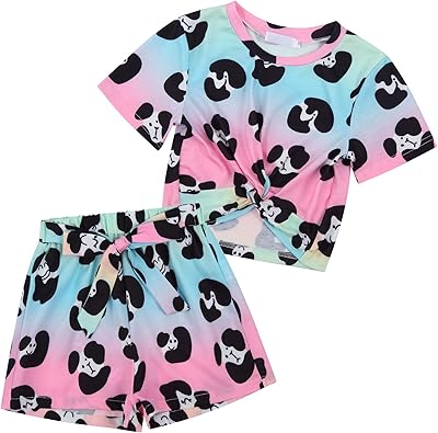 Un ensemble short d'été deux pièces pour fille, short cache-cœur avec lien