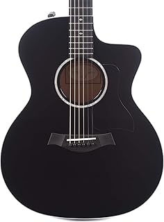 Taylor 214ce-blk deluxe grand auditorium sitka/maple black es2 avec sac à gabarit