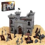 Ensemble de jouets de château militaire lowellke knight, jouet de château miniature médiéval